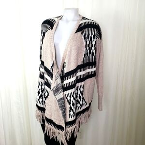 American Eagle Outfitters drape front sweater fringe size small